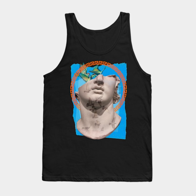 Stone and Feather Digital Collage - Birds Fly Tank Top by TJWDraws